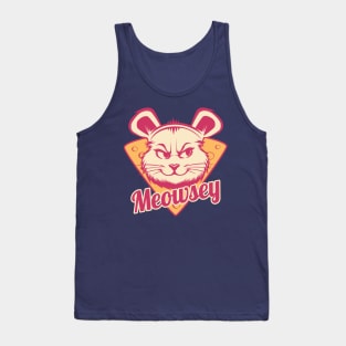 Vintage Cat With Mouse Ears Gift Tank Top